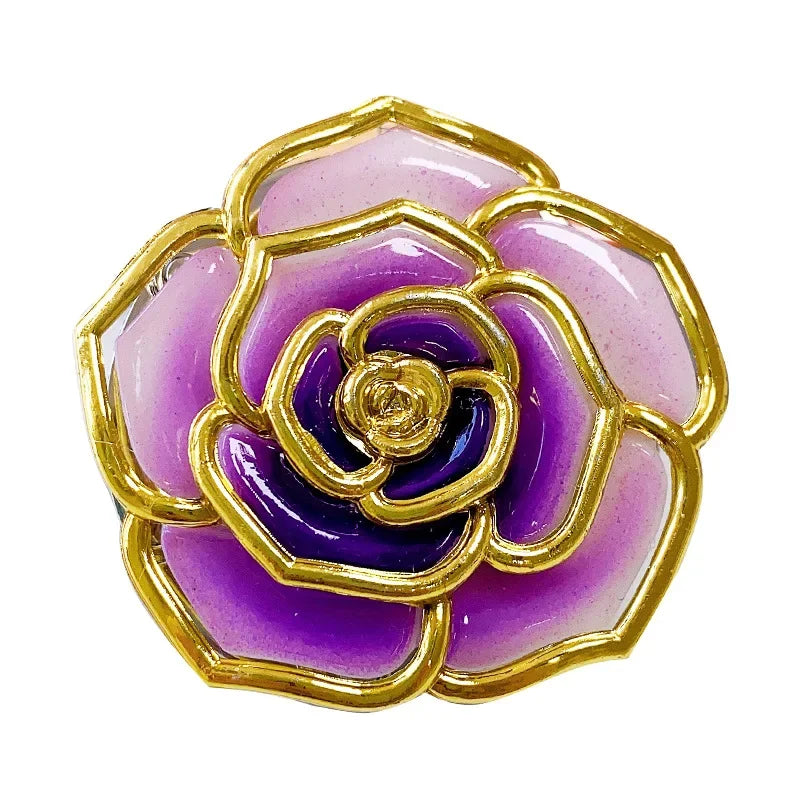 Rose Flower Foldable Bag Holder Hanging Hook Portable Table Handbag Hanger Purse Hook Home Office Women Bag Keys Storage Hook