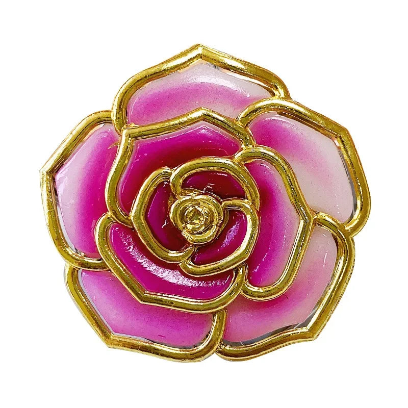 Rose Flower Foldable Bag Holder Hanging Hook Portable Table Handbag Hanger Purse Hook Home Office Women Bag Keys Storage Hook